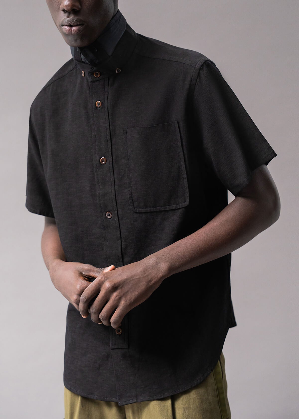 Offset Slub Black
