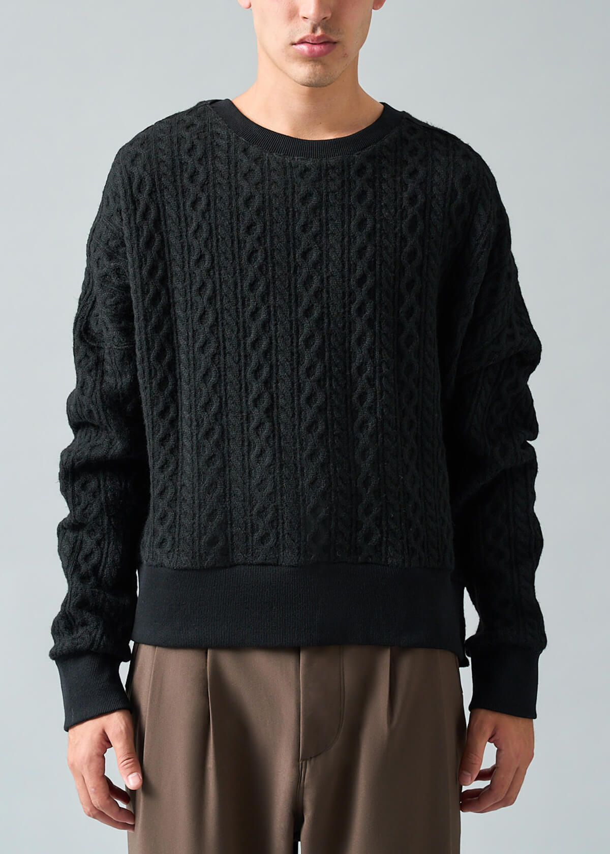 Aviator Cable Knit Black