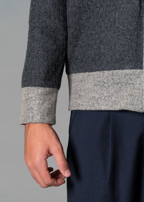 2-Tone Cardigan Charcoal