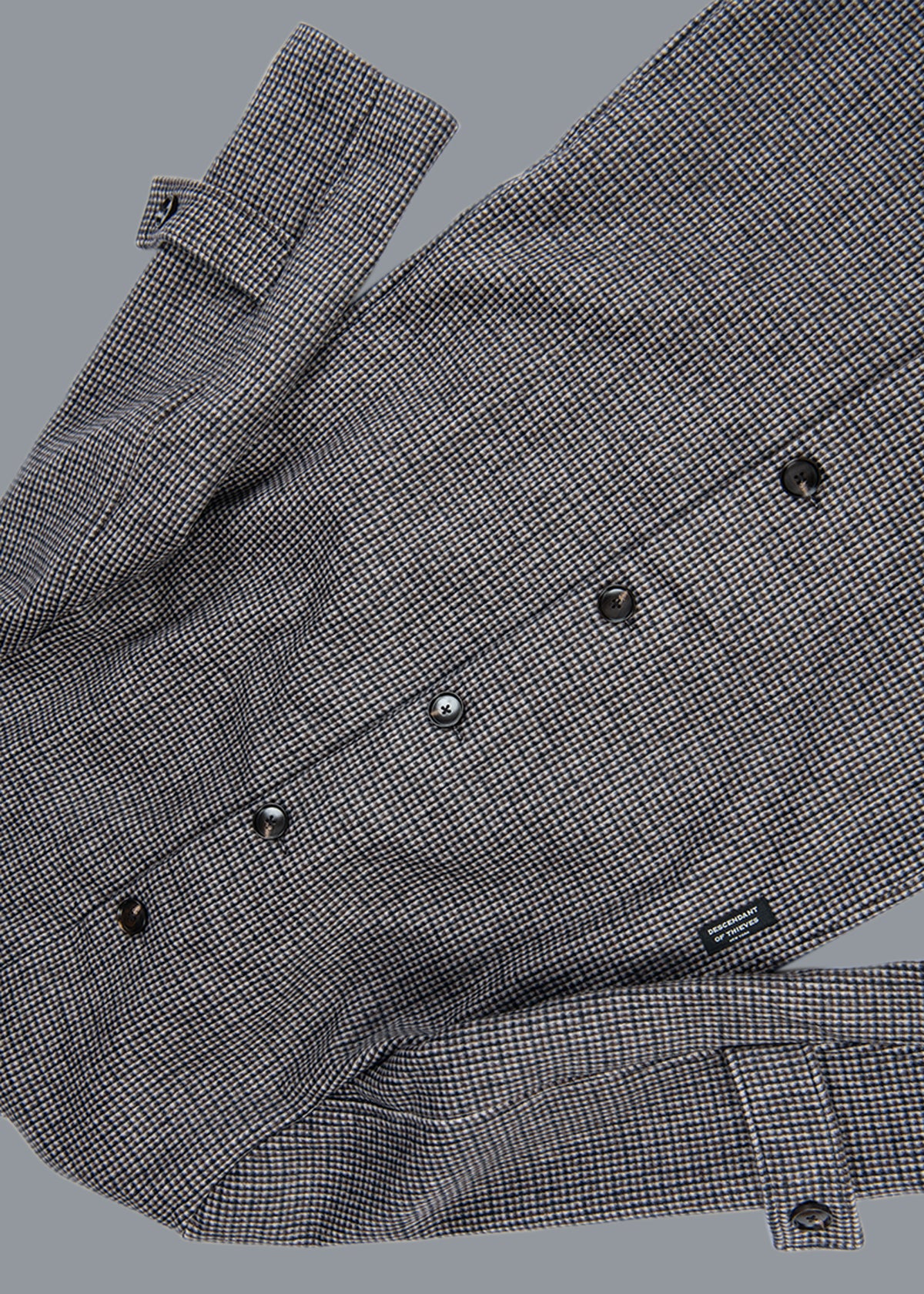 Officer's Topcoat Charcoal Plaid