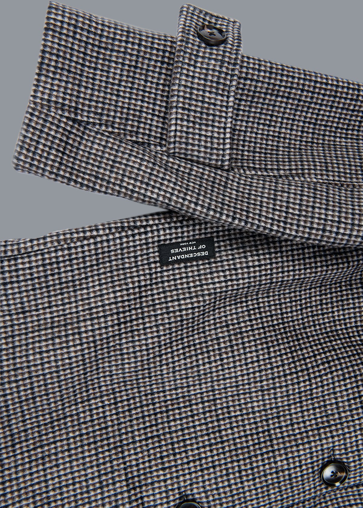 Officer's Topcoat Charcoal Plaid