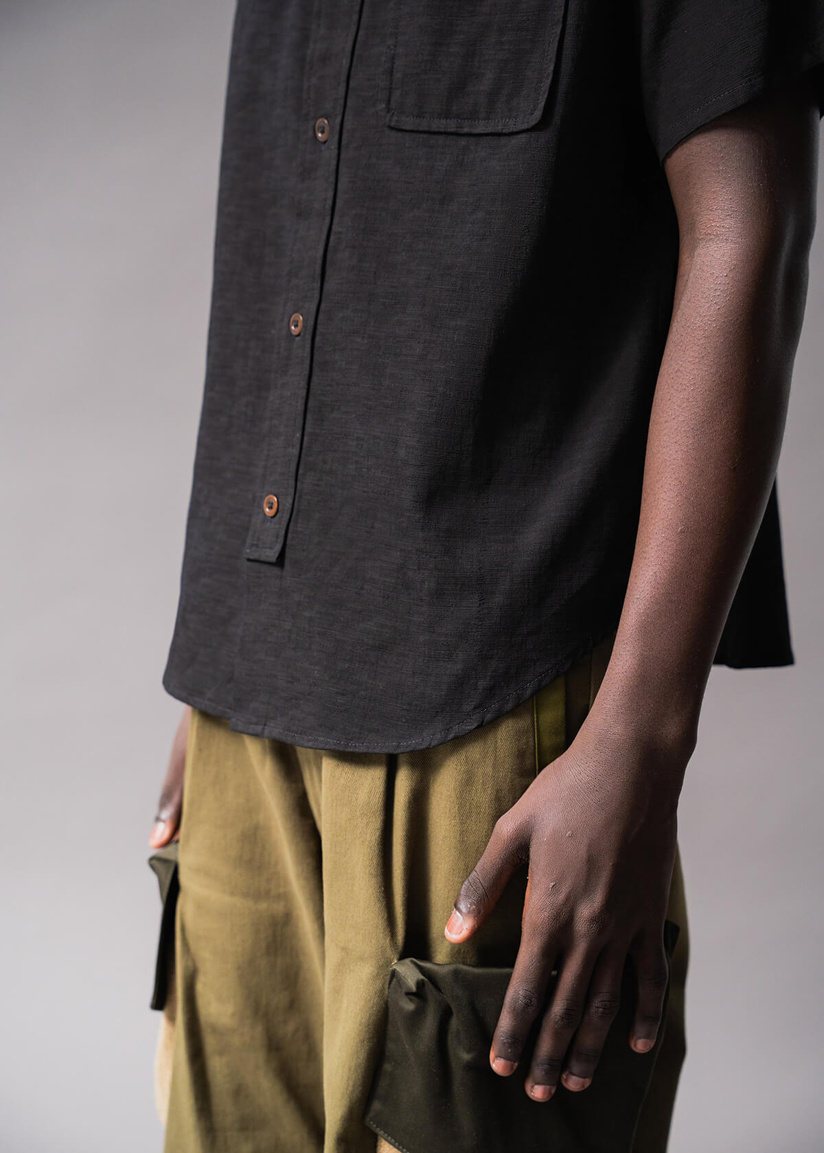 Offset Slub Black