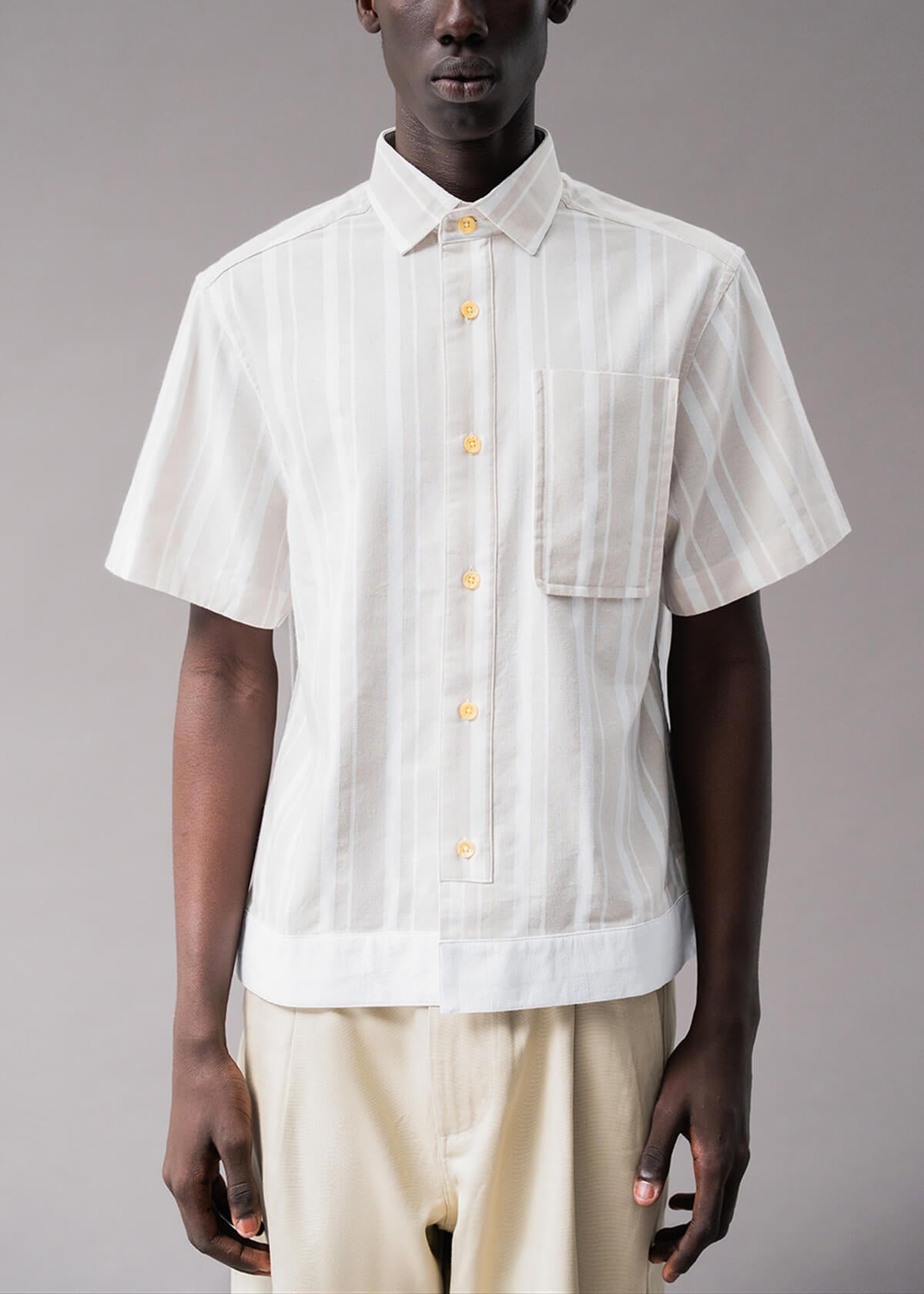 Chevron Stripe Cream