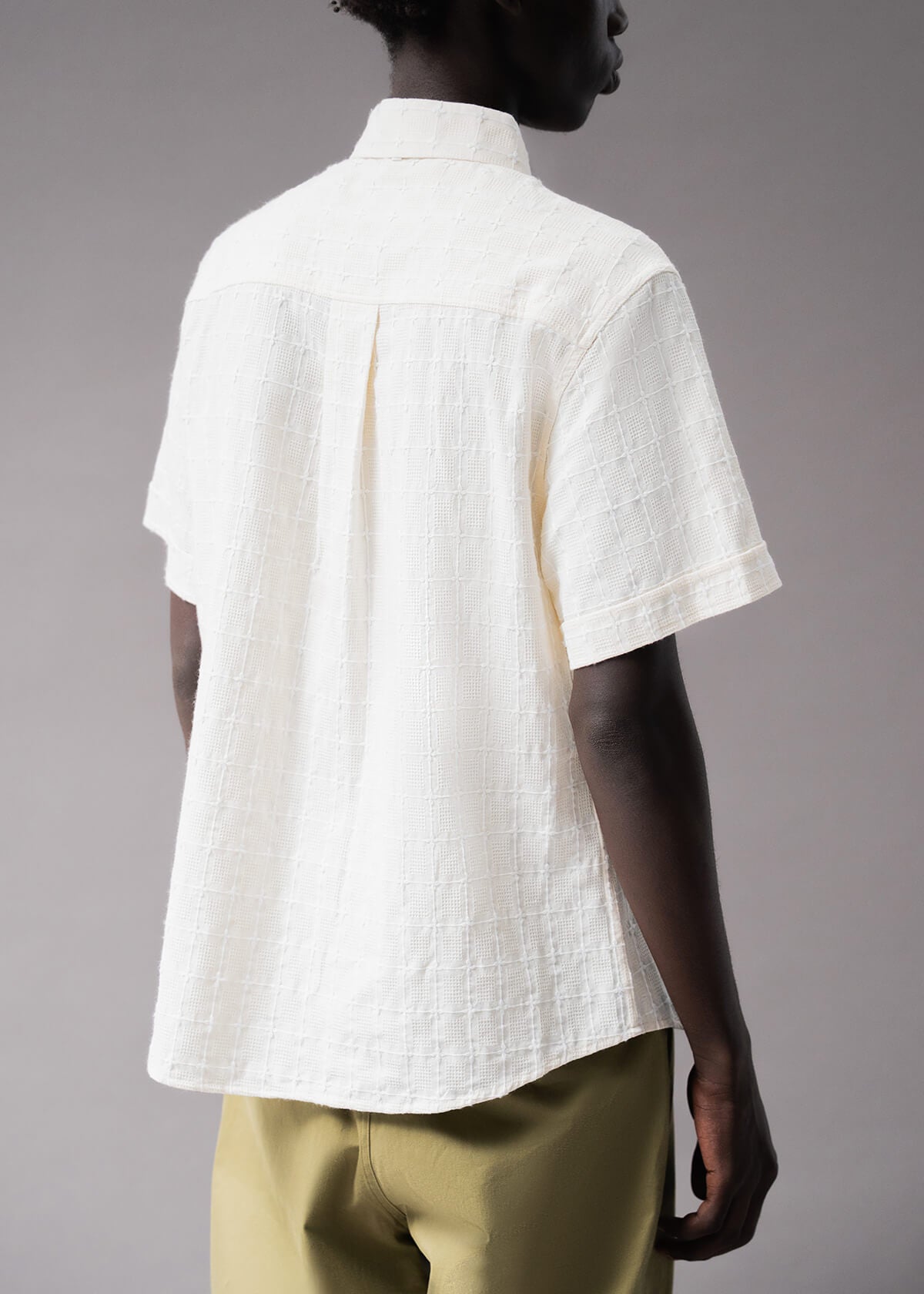 Embroidered Cream Plaid