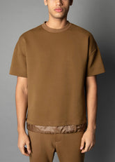 cognac tone short sleeve mens sweatshirt