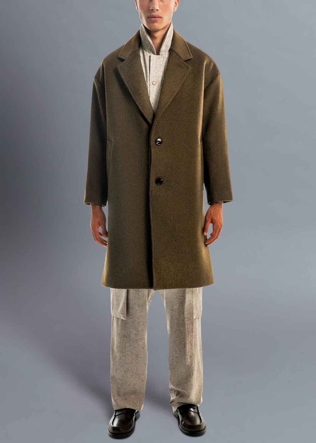 Solid Army Lapel Jacket