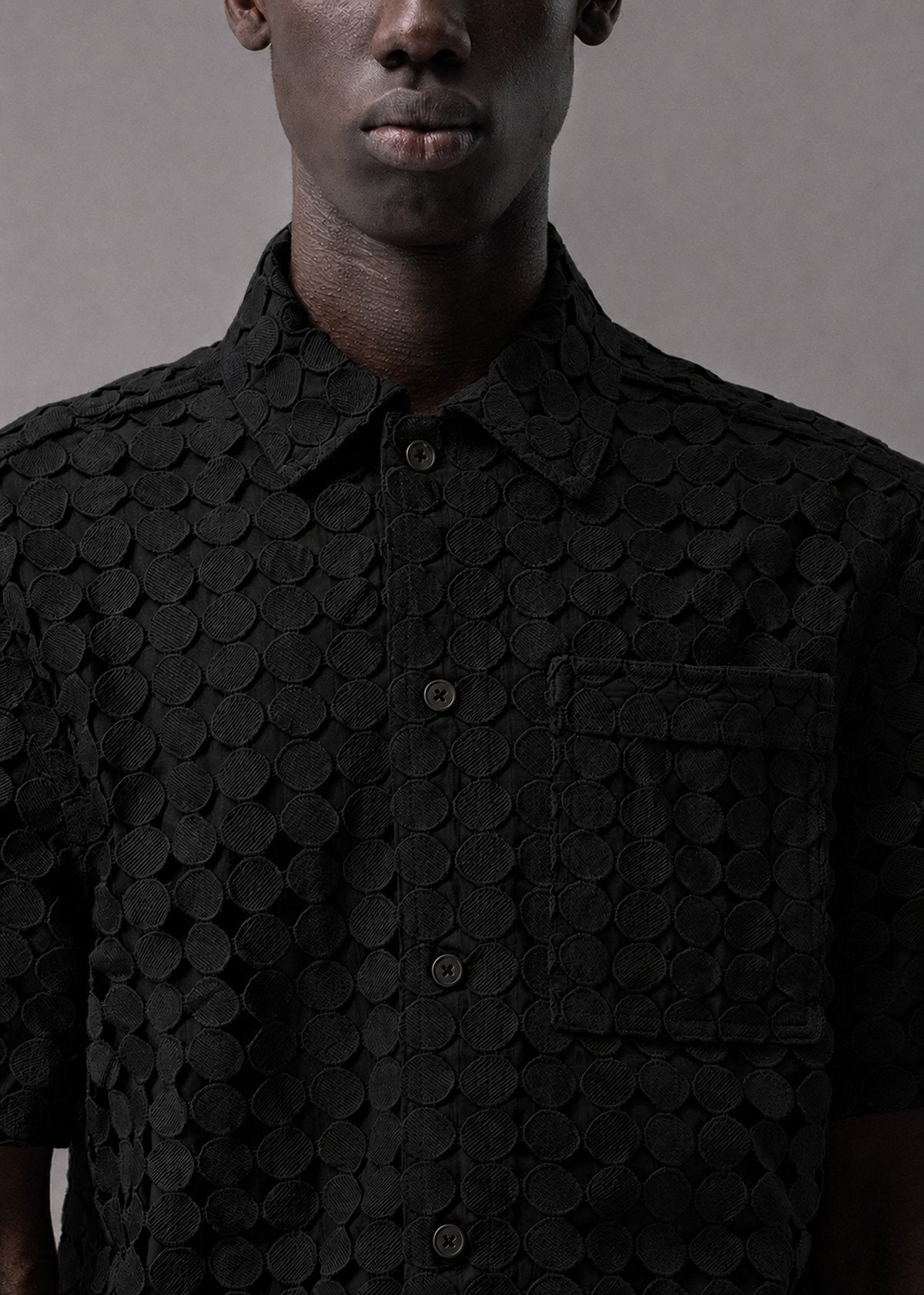 2 Pieced Embroidered Black