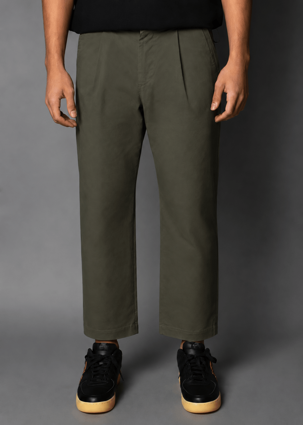 Dark Olive Twill: Boxer Fit