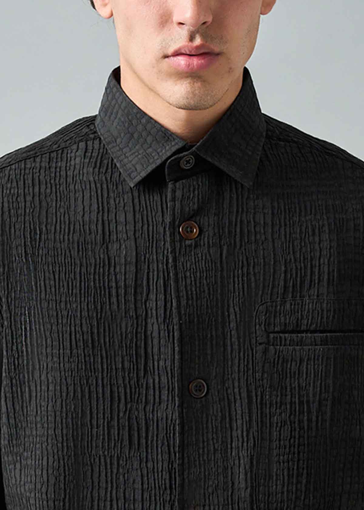 Italian Rippled Crepe Shirt