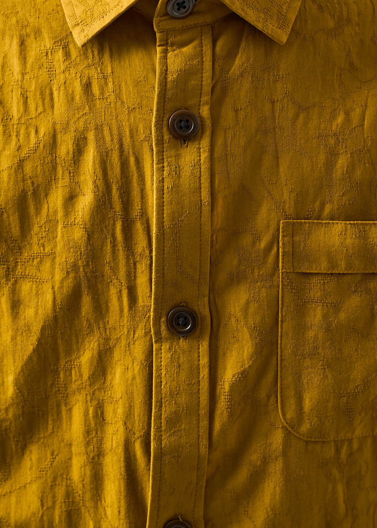 Jacquard Solid Gold Shirt