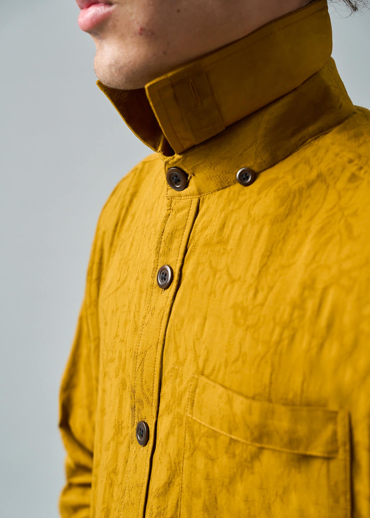 Jacquard Solid Gold Shirt