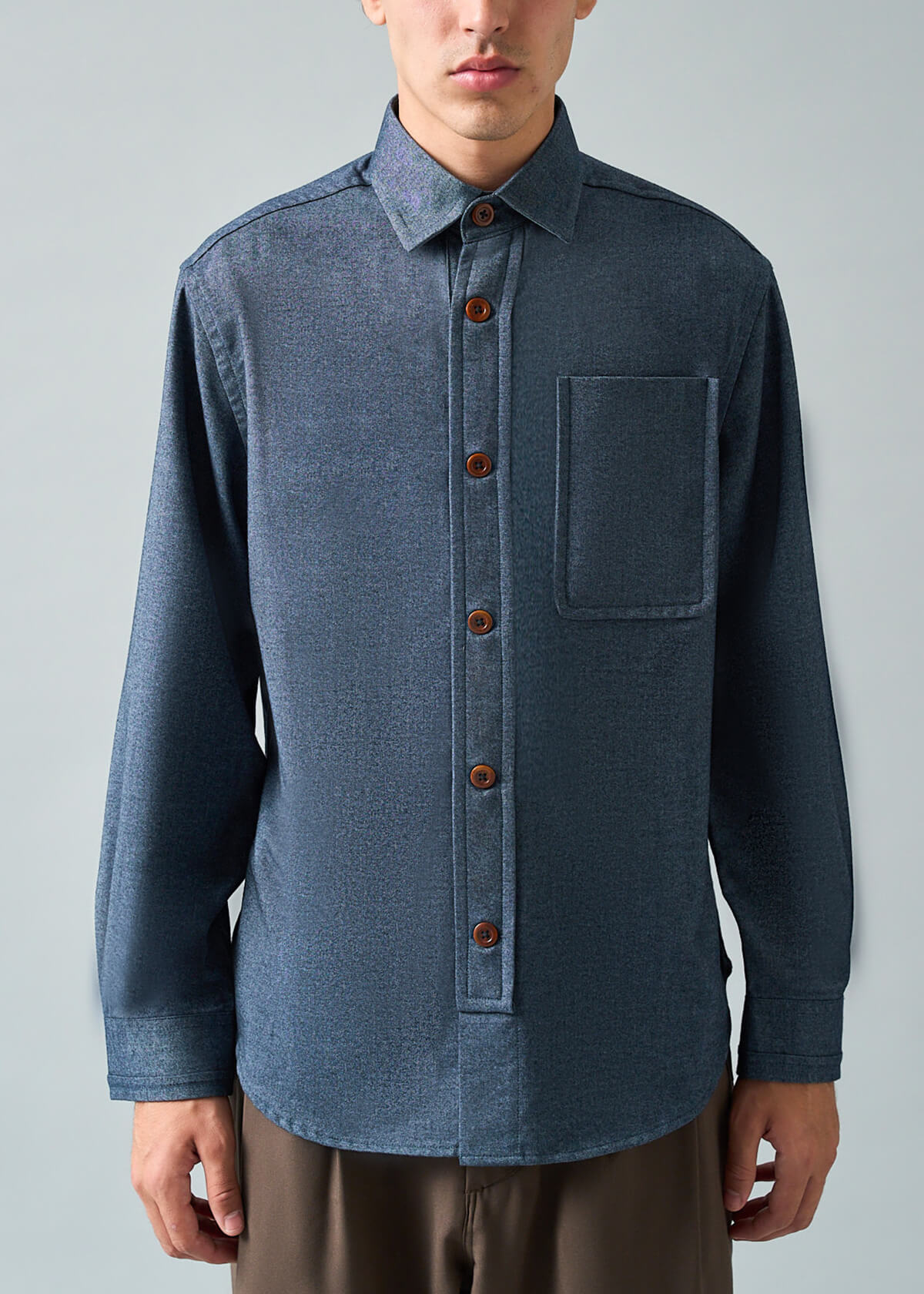 Wool Blend Htr Grey