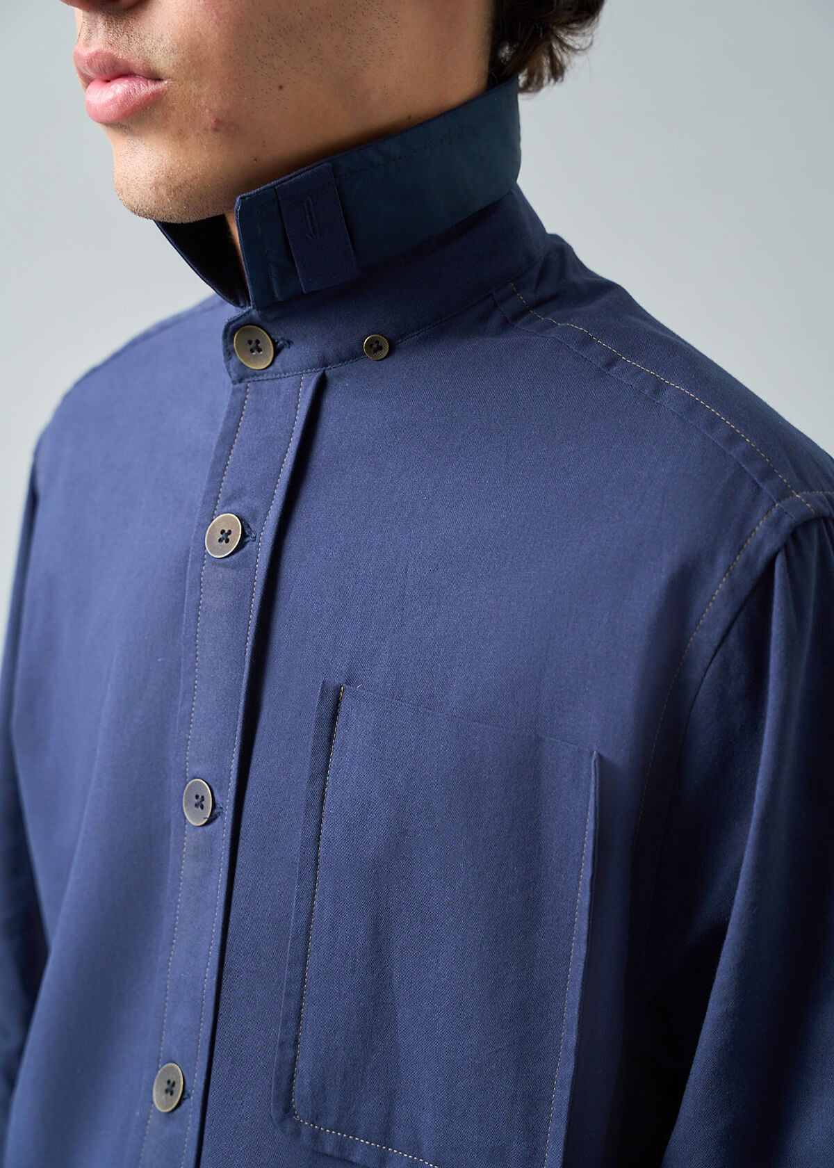 Soft Canvas Navy Shirt