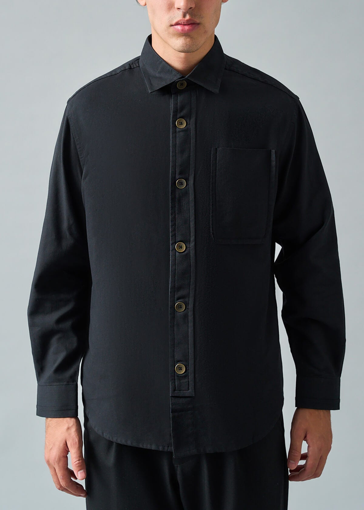 Soft Canvas Black Shirt