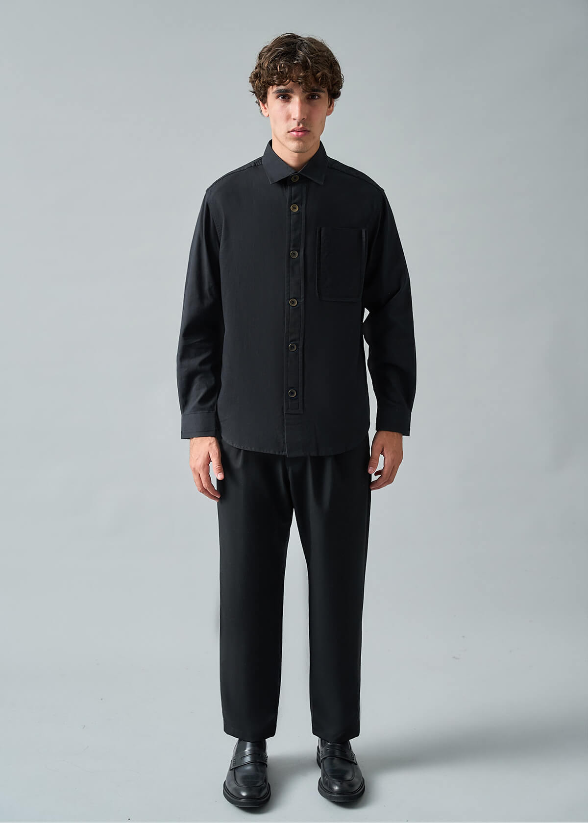 Soft Canvas Black Shirt