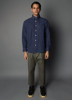 Long Strand Navy Rlx Fit Shirt