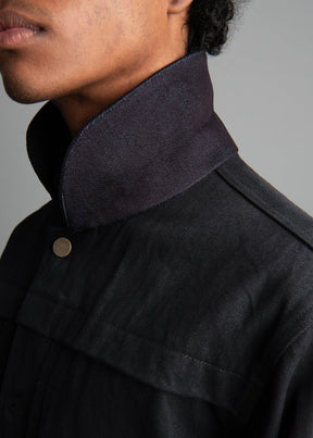 Black Selvedge Shawl Jacket