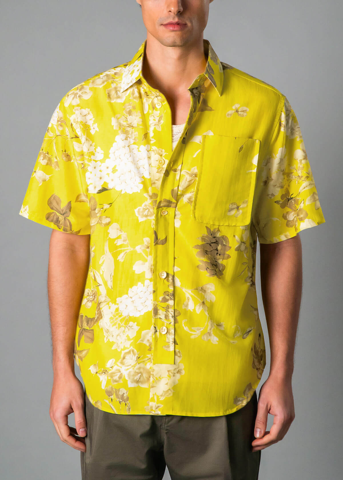 Bold Print White Lotus Inspired