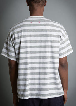 AMPLIO STRIPE SPECK WHITE TEE - Descendant of Thieves