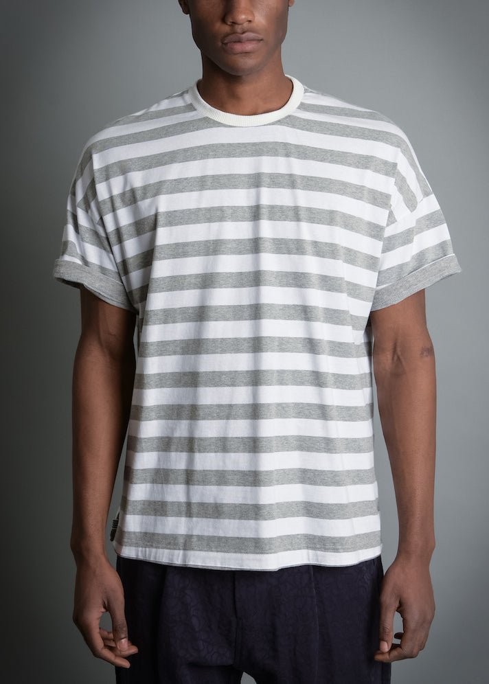 AMPLIO STRIPE SPECK WHITE TEE - Descendant of Thieves